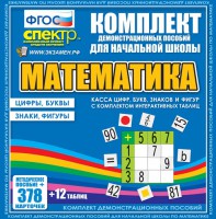 Динамические раздаточные пособия. Математика (карточки). Касса цифр, букв, знаков и фигур с набором интерактивных таблиц. - fgospostavki.ru - Барнаул