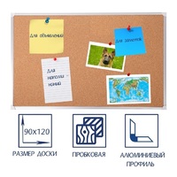 Доска пробковая 1200х900 - fgospostavki.ru - Барнаул