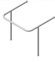 Поручень для раковины, опорой к стене (750 x 550 x 750 миллиметров) - fgospostavki.ru - Барнаул
