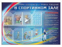 Стенд-уголок "Техника безопасности и правила поведения в спортивном зале" - fgospostavki.ru - Барнаул