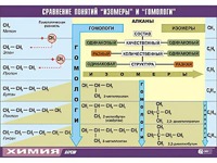 Таблица демонстрационная "Сравнение понятий изомер и гомолог" (винил 70x100) - fgospostavki.ru - Барнаул