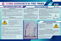 Стенд-уголок "Техника безопасности на уроках физики" - fgospostavki.ru - Барнаул
