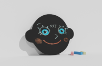 Фигурная грифельная меловая доска на тему эмоций - fgospostavki.ru - Барнаул