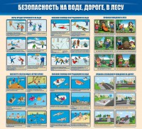 Стенд "Безопасность на воде, дороге, в лесу" - fgospostavki.ru - Барнаул
