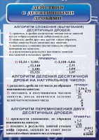 Стенд "Действия с десятичными дробями" - fgospostavki.ru - Барнаул