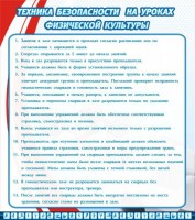 Стенд "Техника безопасности на уроках физкультуры" - fgospostavki.ru - Барнаул