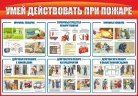 Стенд "Умей действовать при пожаре" - fgospostavki.ru - Барнаул
