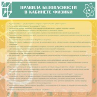Стенд "Правила безопасности в кабинете физики" - fgospostavki.ru - Барнаул