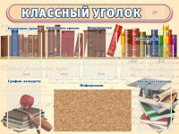 Стенд "Классный уголок" (с пробковым покрытием) - fgospostavki.ru - Барнаул