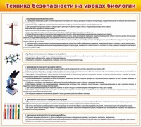 Стенд "Техника безопасности на уроках биологии" Вариант 2 - fgospostavki.ru - Барнаул