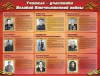 Стенд "Учителя-участники Великой Отечественной войны" - fgospostavki.ru - Барнаул