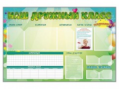 Стенд-уголок магнитно-маркерный "Наш дружный класс" - fgospostavki.ru - Барнаул