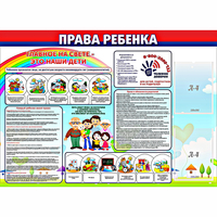 Стенд "Права ребенка" с 2 карманами - fgospostavki.ru - Барнаул
