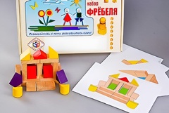 Игровой набор Фребеля "Конструктор деревянный без соединений-4" (Серия "Эксперимент") - fgospostavki.ru - Барнаул
