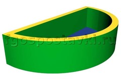 Сухой бассейн полукруглый (без рисунка) - fgospostavki.ru - Барнаул