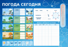 Стенд-уголок маркерный "Погода сегодня" - fgospostavki.ru - Барнаул