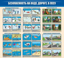 Стенд "Безопасность на воде, дороге, в лесу" - fgospostavki.ru - Барнаул