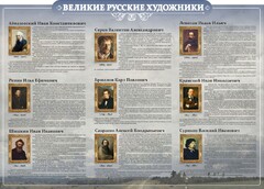 Стенд "Великие русские художники" - fgospostavki.ru - Барнаул