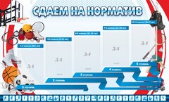 Стенд "Сдаем на норматив" Вариант 1 - fgospostavki.ru - Барнаул
