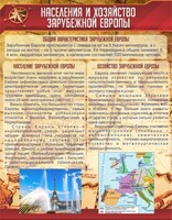 Стенд "Населения и хозяйство Зарубежной Европы" - fgospostavki.ru - Барнаул