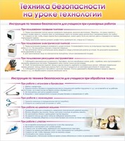 Стенд "Техника безопасности на уроке технологии" - fgospostavki.ru - Барнаул