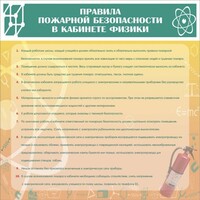 Стенд "Правила пожарной безопасности в кабинете физики" - fgospostavki.ru - Барнаул
