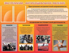 Стенд "Экстремизм-антисоциальное явление" - fgospostavki.ru - Барнаул