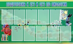 Стенд "Подготовка к ЕГЭ и ОГЭ по биологии" Вариант 2 - fgospostavki.ru - Барнаул