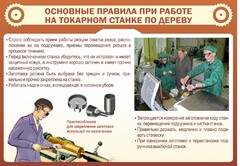 Стенд "Основные правила при работе на токарном станке по дереву" - fgospostavki.ru - Барнаул