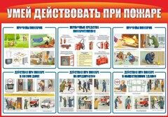Стенд "Умей действовать при пожаре" - fgospostavki.ru - Барнаул
