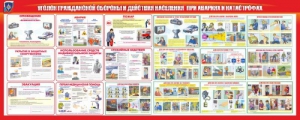 Стенд "Уголок гражданской обороны и действия населения в чрезвычайных ситуациях" - fgospostavki.ru - Барнаул