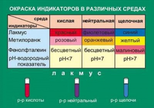 Таблица. Окраска индикаторов в различных средах. - fgospostavki.ru - Барнаул