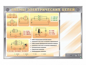 Электрифицированный стенд "Схемы электрических цепей" с маркерными полями - fgospostavki.ru - Барнаул