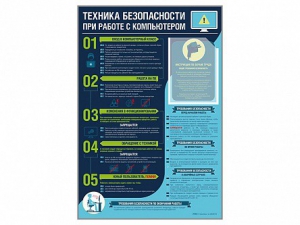 Стенд-уголок "Техника безопасности при работе на компьютере в общеобразовательных учреждениях" - fgospostavki.ru - Барнаул