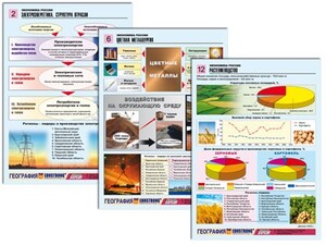 Комплект таблиц по географии "Экономика России" раздаточные (цветные, ламинированные, А4, 16 штук) - fgospostavki.ru - Барнаул
