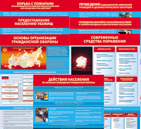 Комплект таблиц "Основы гражданской обороны (МЧС РФ)" 13 штук. - fgospostavki.ru - Барнаул