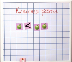 Магнитно-маркерная доска "Клетка" (86 см х 75 см) - fgospostavki.ru - Барнаул