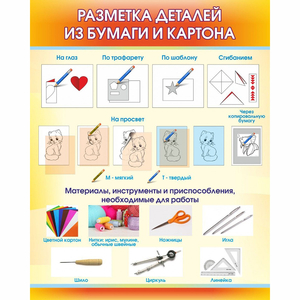 Стенд "Разметка деталей из бумаги и картона" - fgospostavki.ru - Барнаул