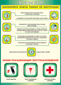 Таблица "Выполняйте опыты только по инструкции" (100х140 сантиметров, винил) - fgospostavki.ru - Барнаул