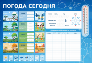 Стенд-уголок маркерный "Погода сегодня" - fgospostavki.ru - Барнаул