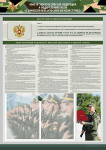 Стенд-уголок "Конституция Российской Федерации и Федеральный закон "О воинской обязанности и военной службе" - fgospostavki.ru - Барнаул