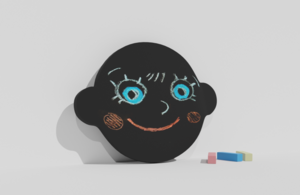 Фигурная грифельная меловая доска на тему эмоций - fgospostavki.ru - Барнаул