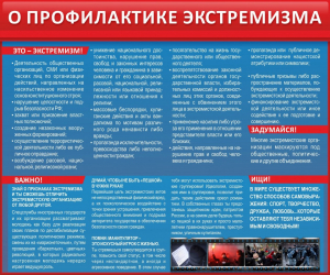 Стенд "О профилактике экстремизма" - fgospostavki.ru - Барнаул