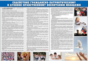 Стенд "Содействие гражданско-патриотическому и духовно-нравственному воспитанию молодежи" - fgospostavki.ru - Барнаул