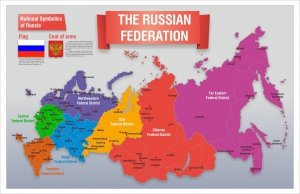 Стенд "Карта России (английский)" - fgospostavki.ru - Барнаул