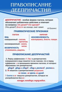 Стенд "Правописание деепричастий" - fgospostavki.ru - Барнаул