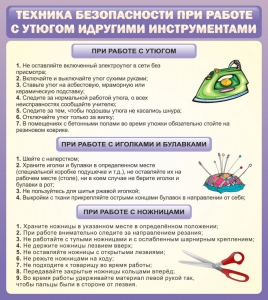Стенд "Техника безопасности при работе с утюгом" - fgospostavki.ru - Барнаул