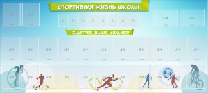 Стенд "Спортивная жизнь школы" - fgospostavki.ru - Барнаул