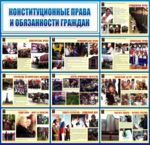 Стенд "Конституционные права и обязанности граждан" - fgospostavki.ru - Барнаул