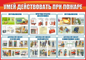 Стенд "Умей действовать при пожаре" - fgospostavki.ru - Барнаул